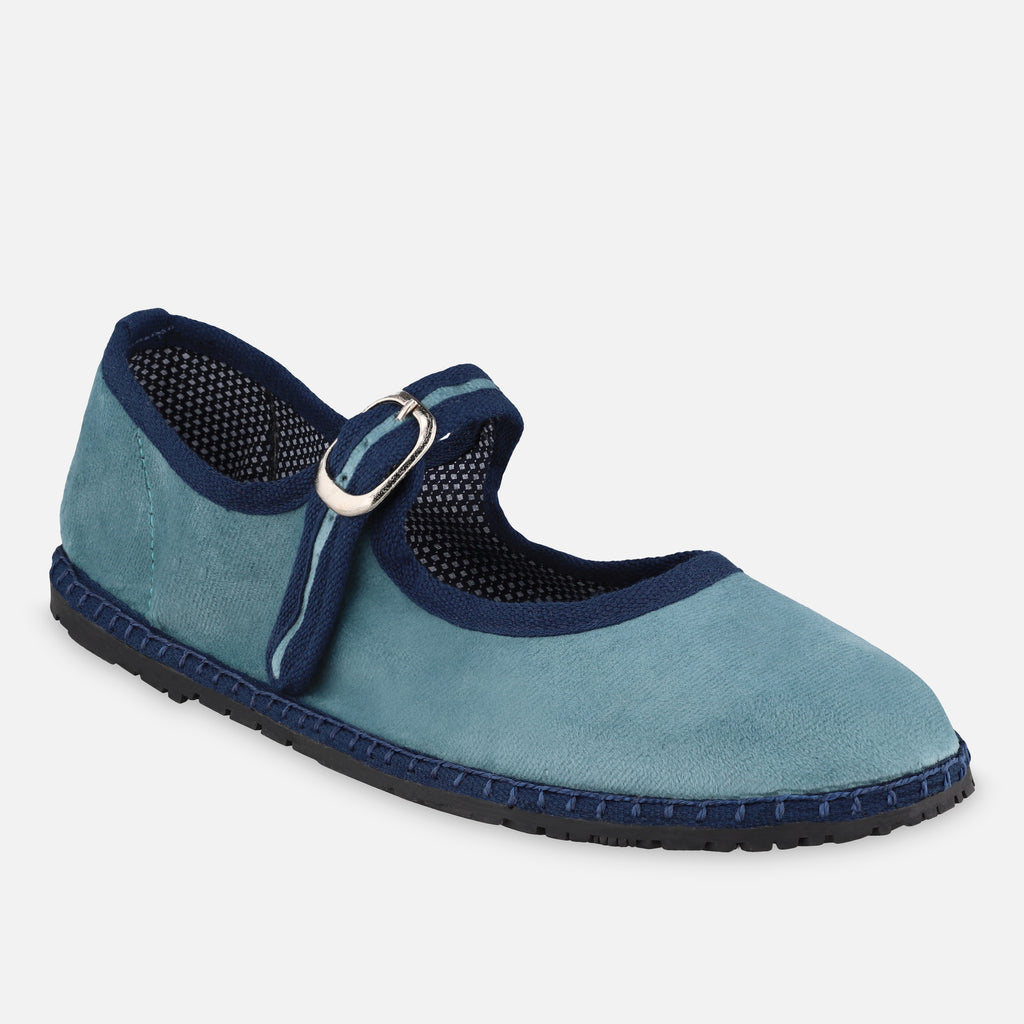 Mary Jane Aquamarine com Viés Marinho